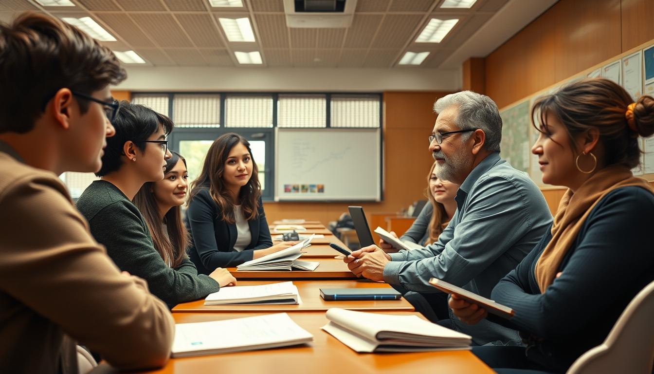 Structured study materials and learning resources on a desk